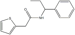 N-(1-phenylpropyl)-2-thiophen-2-ylacetamide Structure