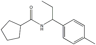 N-[1-(4-methylphenyl)propyl]cyclopentanecarboxamide 化学構造式