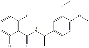 2-chloro-N-[1-(3,4-dimethoxyphenyl)ethyl]-6-fluorobenzamide Struktur