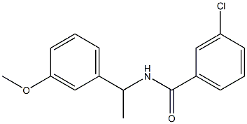 3-chloro-N-[1-(3-methoxyphenyl)ethyl]benzamide Structure