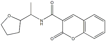 2-oxo-N-[1-(oxolan-2-yl)ethyl]chromene-3-carboxamide Structure