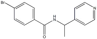 4-bromo-N-(1-pyridin-4-ylethyl)benzamide 化学構造式