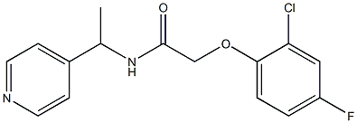 2-(2-chloro-4-fluorophenoxy)-N-(1-pyridin-4-ylethyl)acetamide Structure
