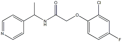 2-(2-chloro-4-fluorophenoxy)-N-(1-pyridin-4-ylethyl)acetamide 结构式