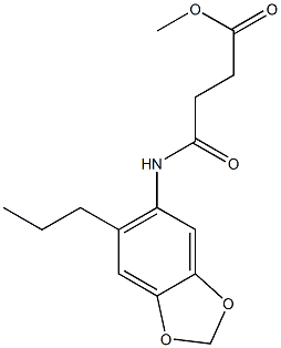methyl 4-oxo-4-[(6-propyl-1,3-benzodioxol-5-yl)amino]butanoate Struktur
