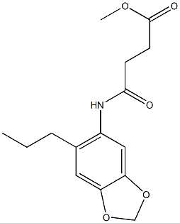 methyl 4-oxo-4-[(6-propyl-1,3-benzodioxol-5-yl)amino]butanoate 化学構造式