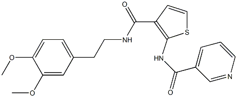  N-[3-[2-(3,4-dimethoxyphenyl)ethylcarbamoyl]thiophen-2-yl]pyridine-3-carboxamide