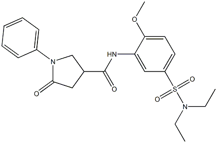 N-[5-(diethylsulfamoyl)-2-methoxyphenyl]-5-oxo-1-phenylpyrrolidine-3-carboxamide Structure