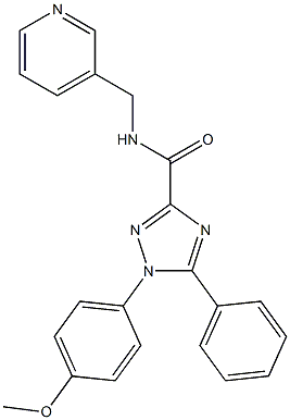 1-(4-methoxyphenyl)-5-phenyl-N-(pyridin-3-ylmethyl)-1,2,4-triazole-3-carboxamide Struktur