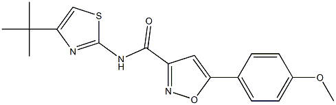 N-(4-tert-butyl-1,3-thiazol-2-yl)-5-(4-methoxyphenyl)-1,2-oxazole-3-carboxamide 化学構造式