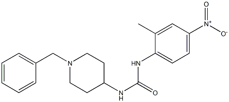 1-(1-benzylpiperidin-4-yl)-3-(2-methyl-4-nitrophenyl)urea Struktur