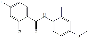 2-chloro-4-fluoro-N-(4-methoxy-2-methylphenyl)benzamide|