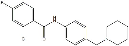 2-chloro-4-fluoro-N-[4-(piperidin-1-ylmethyl)phenyl]benzamide|