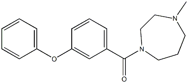 (4-methyl-1,4-diazepan-1-yl)-(3-phenoxyphenyl)methanone 结构式
