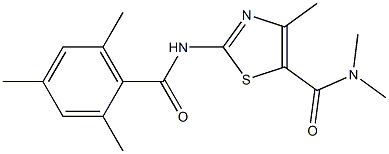 N,N,4-trimethyl-2-[(2,4,6-trimethylbenzoyl)amino]-1,3-thiazole-5-carboxamide Structure