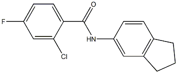 2-chloro-N-(2,3-dihydro-1H-inden-5-yl)-4-fluorobenzamide Structure