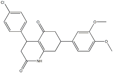 4-(4-chlorophenyl)-7-(3,4-dimethoxyphenyl)-1,3,4,6,7,8-hexahydroquinoline-2,5-dione