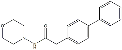 N-morpholin-4-yl-2-(4-phenylphenyl)acetamide,,结构式