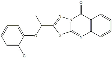 2-[1-(2-chlorophenoxy)ethyl]-[1,3,4]thiadiazolo[2,3-b]quinazolin-5-one 化学構造式