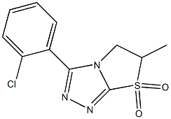 3-(2-chlorophenyl)-6-methyl-5,6-dihydro-[1,3]thiazolo[2,3-c][1,2,4]triazole 7,7-dioxide,,结构式