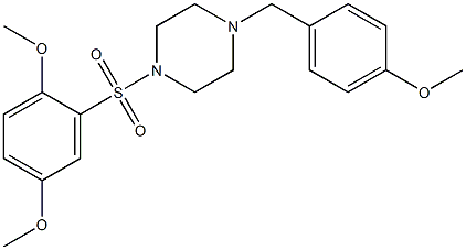 1-(2,5-dimethoxyphenyl)sulfonyl-4-[(4-methoxyphenyl)methyl]piperazine Structure