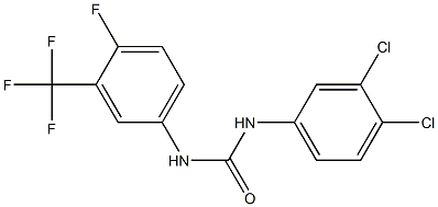 1-(3,4-dichlorophenyl)-3-[4-fluoro-3-(trifluoromethyl)phenyl]urea Structure