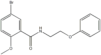 5-bromo-2-methoxy-N-(2-phenoxyethyl)benzamide Struktur