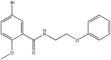 5-bromo-2-methoxy-N-(2-phenoxyethyl)benzamide 结构式