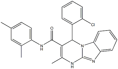 4-(2-chlorophenyl)-N-(2,4-dimethylphenyl)-2-methyl-1,4-dihydropyrimido[1,2-a]benzimidazole-3-carboxamide Structure