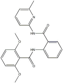 2,6-dimethoxy-N-[2-[(6-methylpyridin-2-yl)carbamoyl]phenyl]benzamide Structure