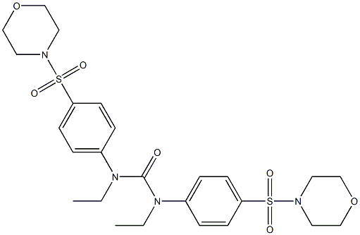 1,3-diethyl-1,3-bis(4-morpholin-4-ylsulfonylphenyl)urea Structure