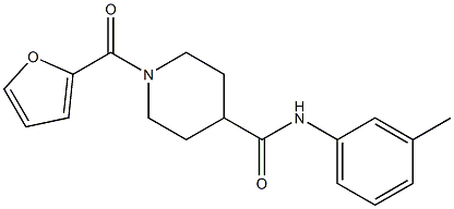 1-(furan-2-carbonyl)-N-(3-methylphenyl)piperidine-4-carboxamide Struktur