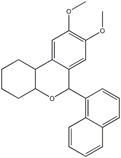 8,9-dimethoxy-6-naphthalen-1-yl-2,3,4,4a,6,10b-hexahydro-1H-benzo[c]chromene 结构式