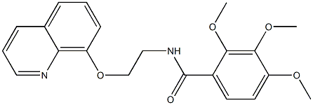 2,3,4-trimethoxy-N-(2-quinolin-8-yloxyethyl)benzamide Struktur