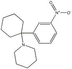 1-[1-(3-nitrophenyl)cyclohexyl]piperidine,,结构式