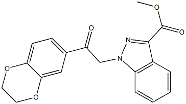 methyl 1-[2-(2,3-dihydro-1,4-benzodioxin-6-yl)-2-oxoethyl]indazole-3-carboxylate