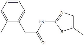 2-(2-methylphenyl)-N-(5-methyl-1,3-thiazol-2-yl)acetamide Struktur
