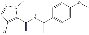 4-chloro-N-[1-(4-methoxyphenyl)ethyl]-2-methylpyrazole-3-carboxamide Struktur