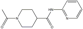 1-acetyl-N-pyridin-2-ylpiperidine-4-carboxamide Struktur