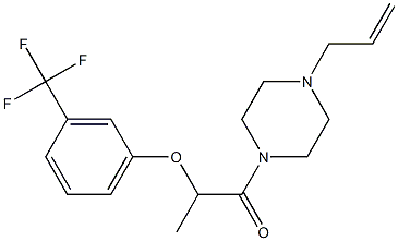 1-(4-prop-2-enylpiperazin-1-yl)-2-[3-(trifluoromethyl)phenoxy]propan-1-one Structure