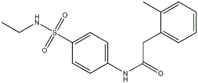 N-[4-(ethylsulfamoyl)phenyl]-2-(2-methylphenyl)acetamide Struktur