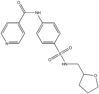 N-[4-(oxolan-2-ylmethylsulfamoyl)phenyl]pyridine-4-carboxamide Struktur