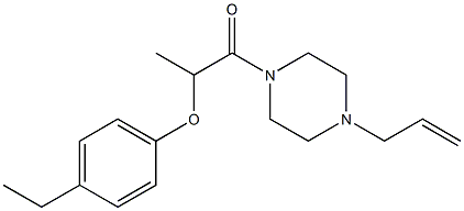 2-(4-ethylphenoxy)-1-(4-prop-2-enylpiperazin-1-yl)propan-1-one Structure
