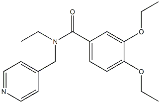 3,4-diethoxy-N-ethyl-N-(pyridin-4-ylmethyl)benzamide Structure