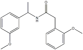 2-(2-methoxyphenyl)-N-[1-(3-methoxyphenyl)ethyl]acetamide Structure