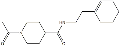 1-acetyl-N-[2-(cyclohexen-1-yl)ethyl]piperidine-4-carboxamide Structure