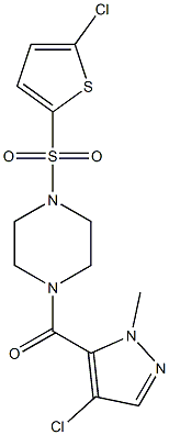 (4-chloro-2-methylpyrazol-3-yl)-[4-(5-chlorothiophen-2-yl)sulfonylpiperazin-1-yl]methanone|