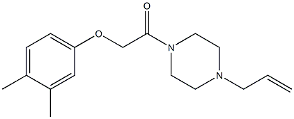 2-(3,4-dimethylphenoxy)-1-(4-prop-2-enylpiperazin-1-yl)ethanone Structure