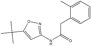 N-(5-tert-butyl-1,2-oxazol-3-yl)-2-(2-methylphenyl)acetamide,,结构式