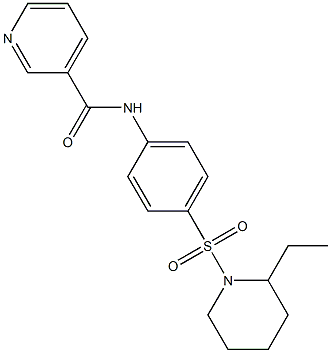 N-[4-(2-ethylpiperidin-1-yl)sulfonylphenyl]pyridine-3-carboxamide Structure